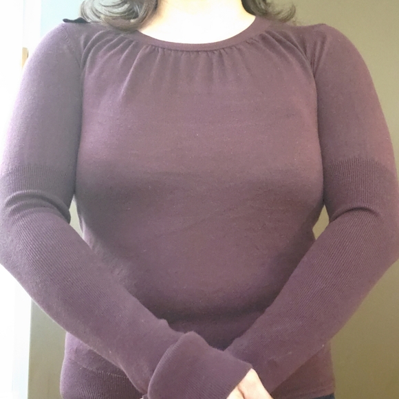 Victoria Secret open back burgundy sweater - Picture 4 of 5